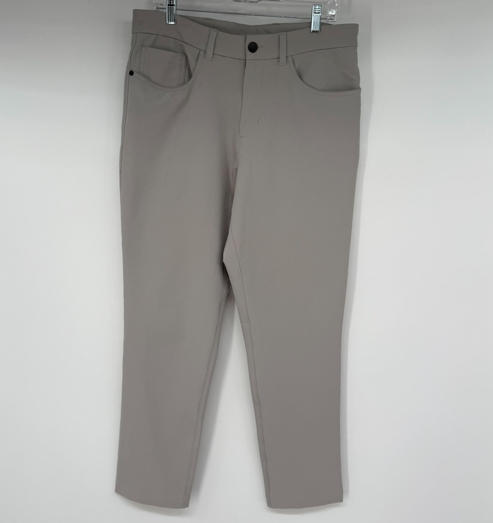Panama Jack Chino Pants Mens 34x32 Gray Flat Front Stretchy Performance Casual